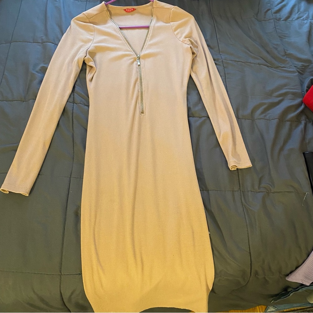 Tan zip up Guess Womens Dress